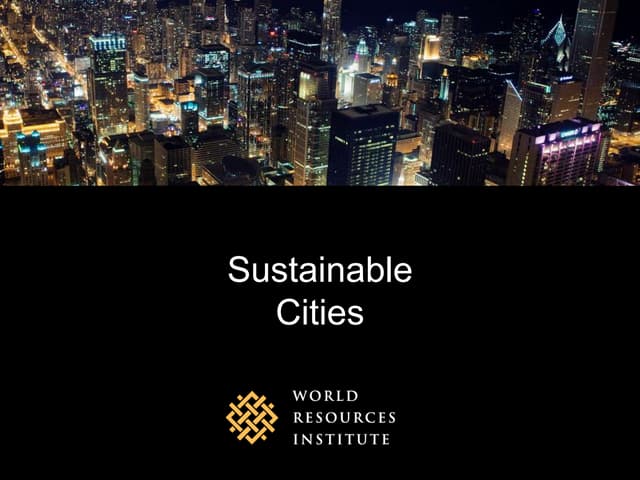 Sustainable Cities
