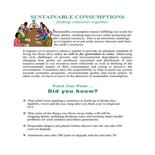 Sustainable Consumption
