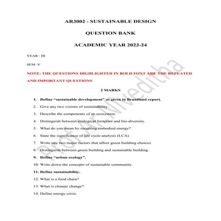 AR32 SUSTAINABLE DESIGN QUESTION BANK 2023.pdf