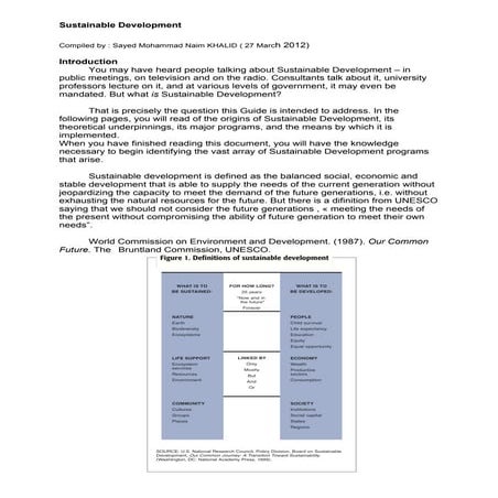 Sustainable development