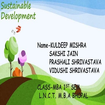 Sustainable development
