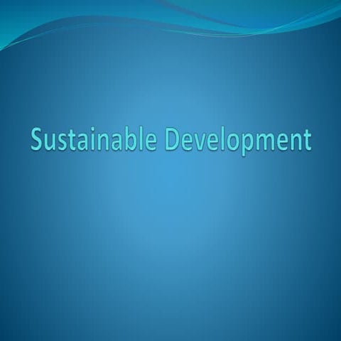 Sustainable development