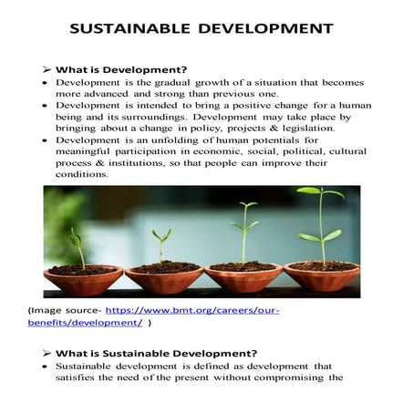 Sustainable development