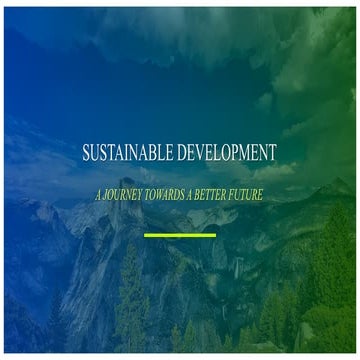 Green Technology and Sustainable Development | PPTX