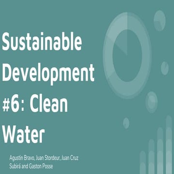 Sustainable development#6  clean water 