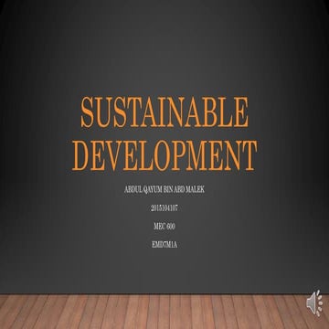 Sustainable development (WATER POLLUTION)