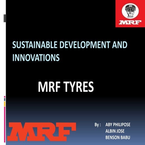 MRF Tyres Strategy Analysis | PPTX