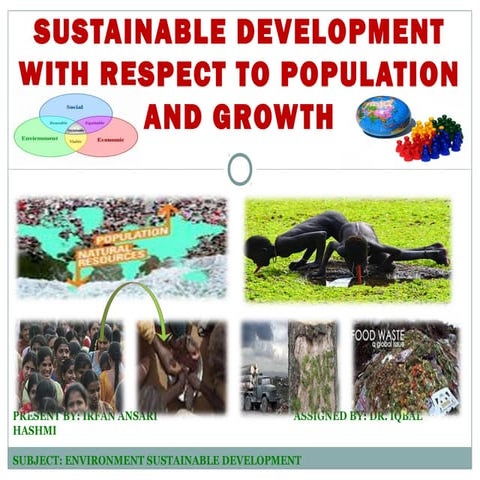 Sustainable Development with respect to Population Growth