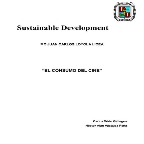 Sustainable development el consumo del cine