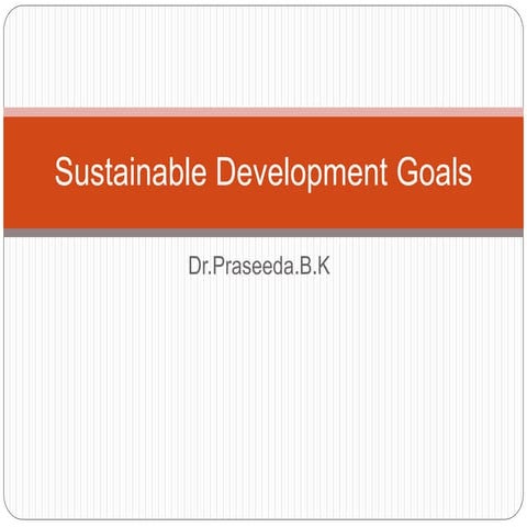 Sustainable development goals 