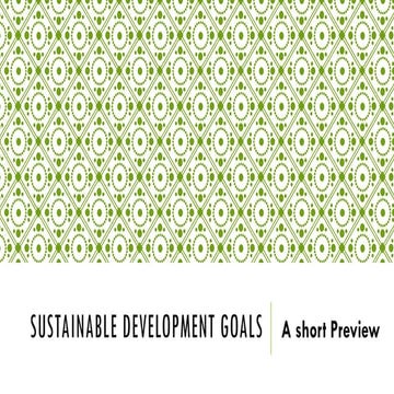 SUSTAINABLE DEVELOPMENT GOALS | PPTX