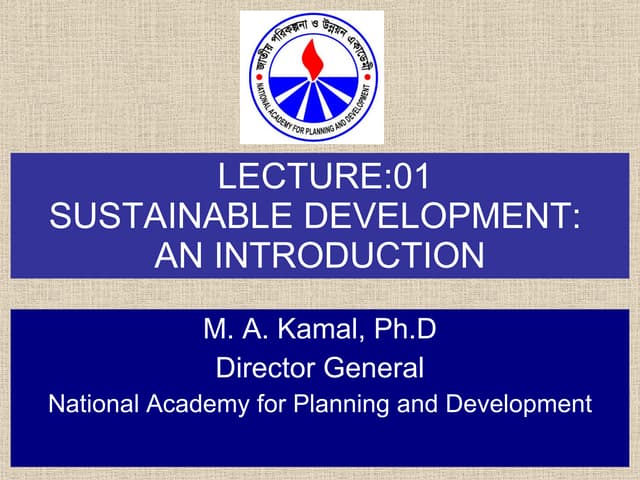 Sustainable development (L 01)