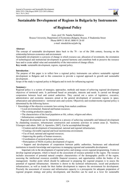Regional Planning and Development, urban | PPT