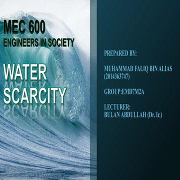 Water Scarcity Drought Management Mitigation | PPT