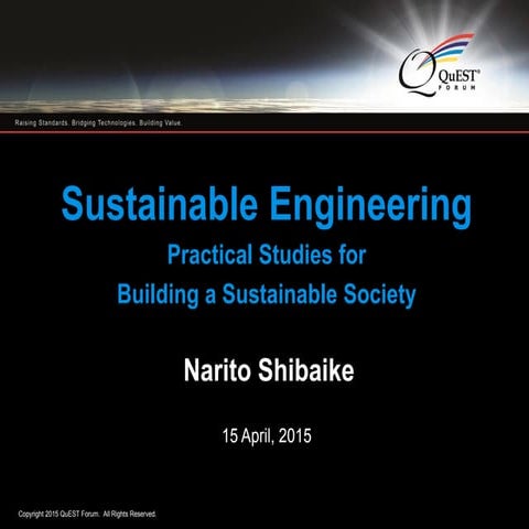 Sustainable Engineering - Practical Studies for Building a Sustainable Society 