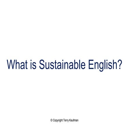 Sustainable English