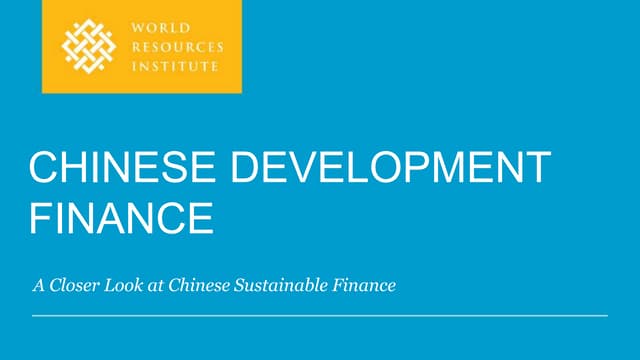 Chinese Development Finance Update
