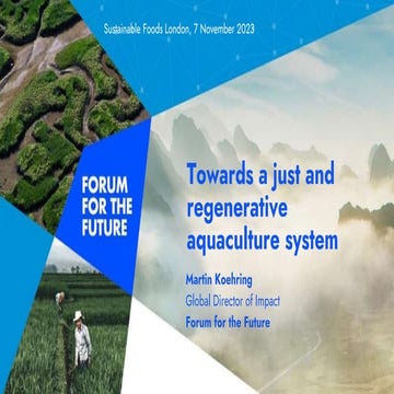 Towards a just and regenerative aquaculture system