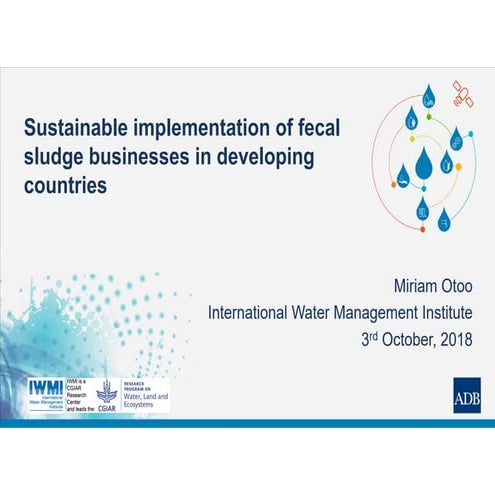Sustainable implementation of fecal sludge businesses in developing countries