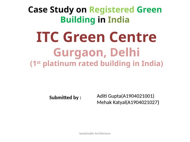sustainable ITC green centre building gurgaon