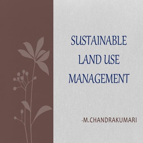Sustainable land use management