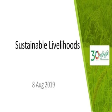 Sustainable livelihoods Ecotech