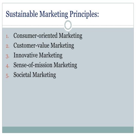 Sustainable marketing Principles | PPTX