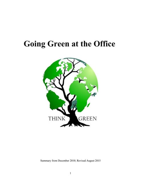 Sustainable Office Tips