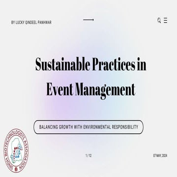 Sustainable Practices in Event Management