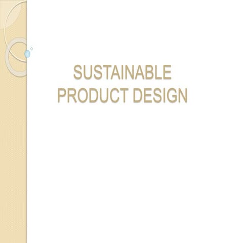 Sustainable product design | PPTX