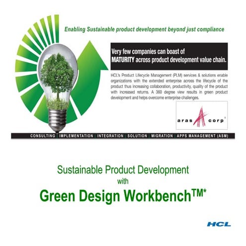 Sustainable Product Development Solution by HCL on Aras PLM Platform