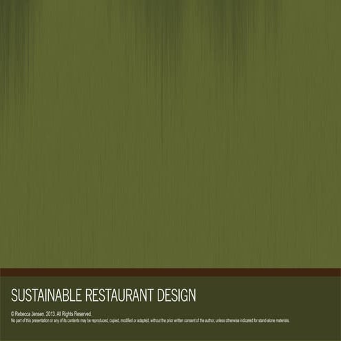 Sustainable Restaurant Design Strategies