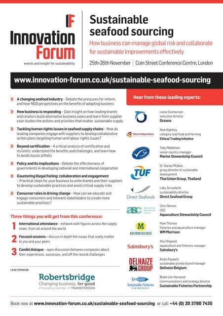Sustainable seafood sourcing confer...