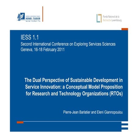 Sustainable service innovation