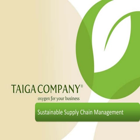 Sustainable Supply Chain Managment Presentation