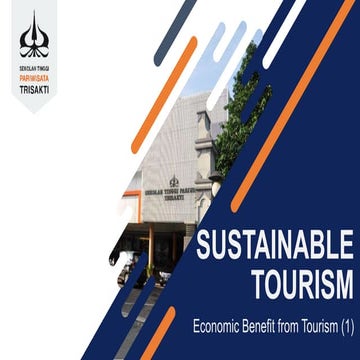 Sustainable tourism   economic benefits from tourism 1