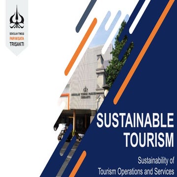 Sustainable tourism   sustainability of tourism operations and services