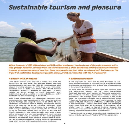 Sustainable tourism and pleasure | PDF