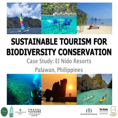 “Sustainable tourism for biodiversity conservation – Case study: El Nido Reso...