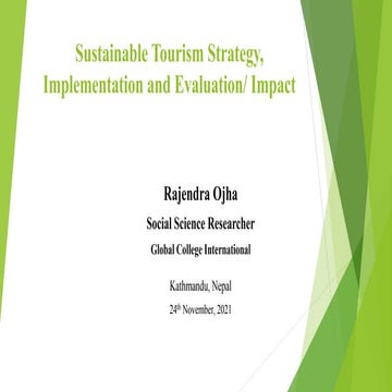 Integrated tourism development plan | PPTX