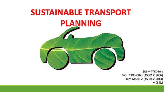 Sustainable Transportation | PDF | Logistics and Transportation ...