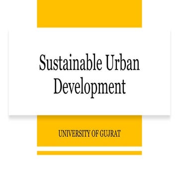 Sustainable Urban Development with examples