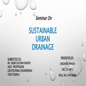 Sustainable urban drainage