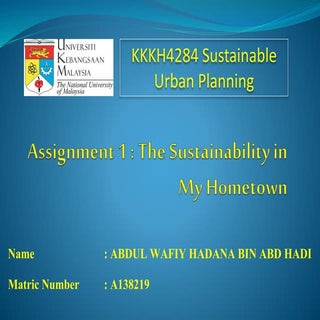 Sustainable Urban Planning in Alor ...