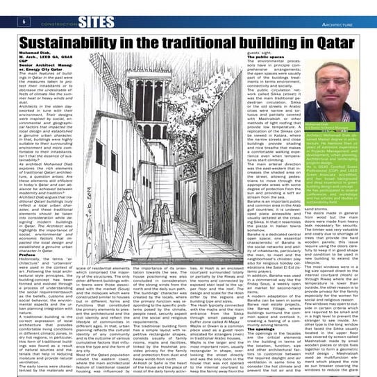Sustainability in the traditional building in Qatar