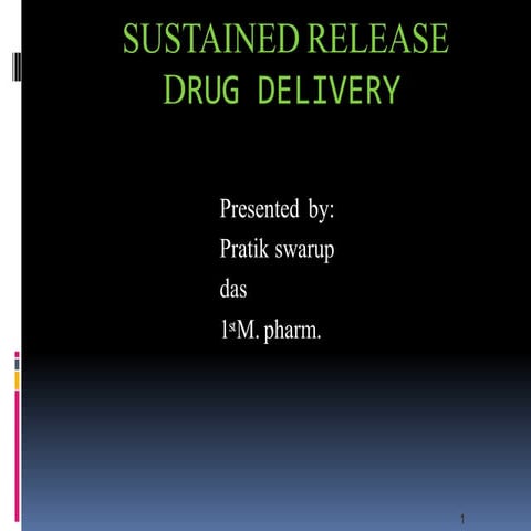 Sustained release drug delivery 130210234837-phpapp01