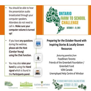 Ontario farm to school challenge we...