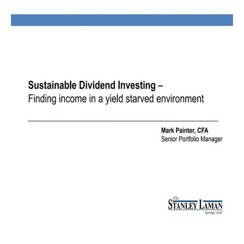 Sustaining a 6% dividend yield v1