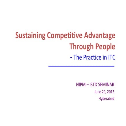 NIPM ISTD SEMINAR 2012 - ITC ABD