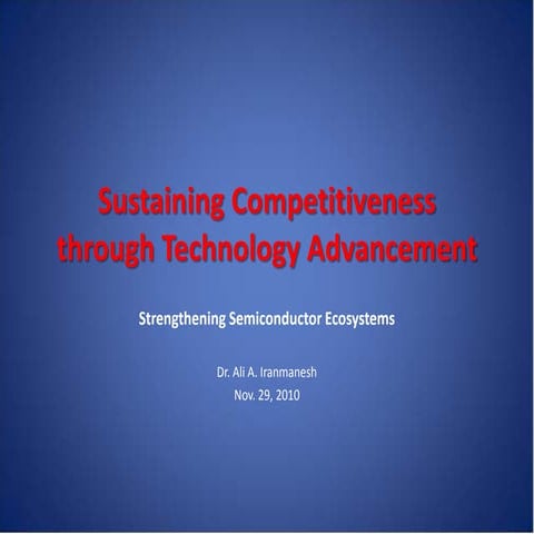 Sustaining competitiveness through technology advancement